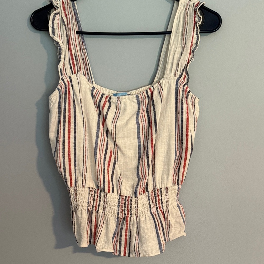 Draper James  Striped Sleeveless Top - Cream and Red